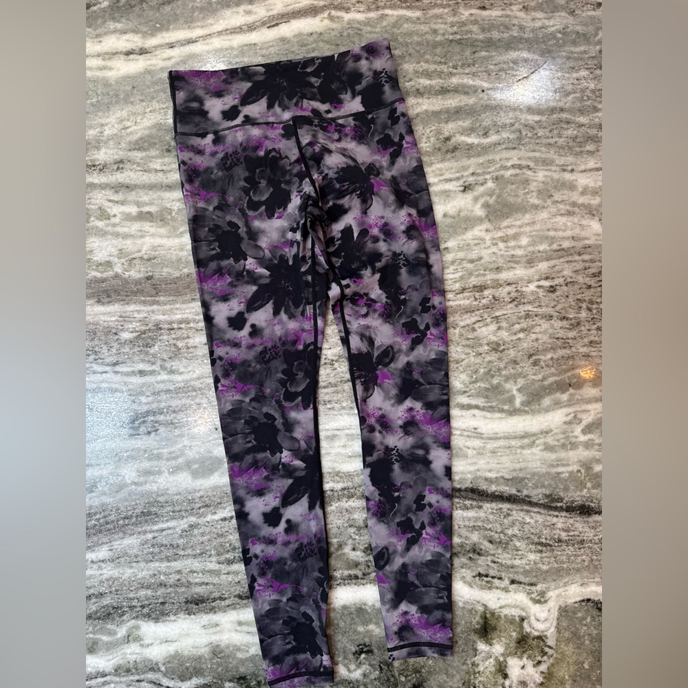 ZYIA Active Black and Purple Floral Leggings Size 4
28” - Picture 2 of 5